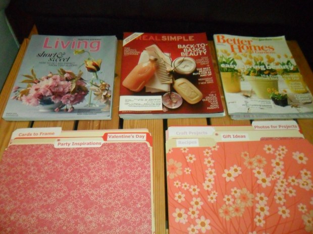 organizing inspirations you find in magazines