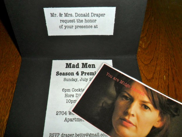 Mad Men Party Invitations
