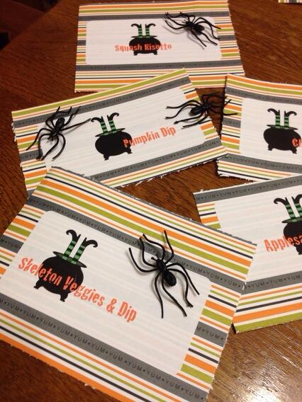 Halloween Menu Cards 