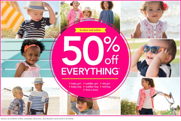 cCarter's 50% off sale 