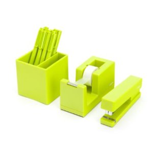 lime green desk supplies by poppin