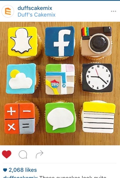 social media cupcakes